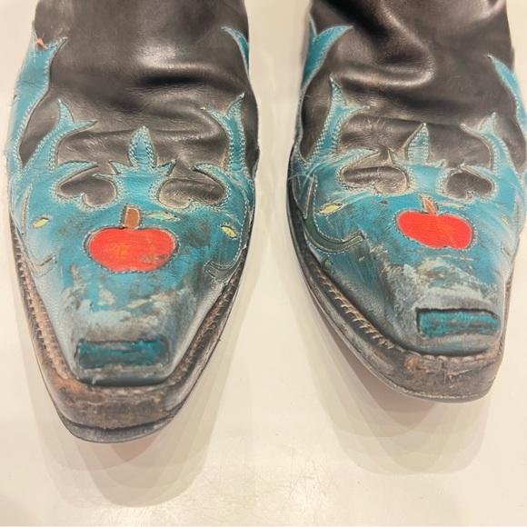 Vintage custom ROCKETBUSTER New York Themed boots size 8 - Picture 6 of 9